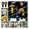 College-Baseball trägt genähtes Ncaa-College-Baseball-Trikot, Iowa Hawkeyes, schwarze Herren, Damen, Jugendliche, beliebiger Name und beliebige Anzahl, Mischungsreihenfolge