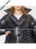 Damesgeul Lagen Gloosy Long Waterdicht Parka Vrouwen Casual gewatteerd glanzende gewatteerde jas Winter warme ritssluiting Down Jackets C860