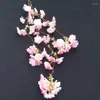 Flores decorativas 10pcs Blossom Artificial Branch Flower Wall pendurado Sakura para peças centrais de casamento