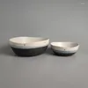 Bowls Ceramic Tableware Ins Nordic Style Retro Blue Gradient Irregular Household Rice Salad Bowl