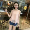 Women's Blouses & Shirts Plus 2023 Fashion Brand Summer Ruffled Round Neck Three Layer Chiffon Shirt Loose Wild Bottoming M-6XLW