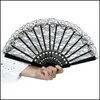Party Favor Folding Hand Fan Single Side Lace 11 Couleurs Summer Chinese / Spanish Style Dance Fans Drop Delivery Home Garden Festive Su Dhdg6