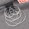 Hoop oorbellen 3 paren/set verzilverde grote ronde cirkel dames mode sieraden cadeau #235549
