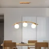 Lampy wiszące projektowanie drewna LED żyrandol do jadalni Kitchen Kitchen Syproom Lampa sufitowa nowoczesna nordyc