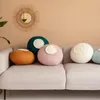 Pillow Pumpkin ! 5 Colors Hand-knitted Sofa Decorative Ball Salon Gallery Floor Pink Green Orange White Art