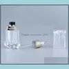 Garrafas de embalagem garrafa de gotas de gotas de acr￭lico vazio para ￳leos essenciais Gold SN3605 Drop Drop Office Business Industrial Dhryu