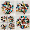 Stone Reiki 10mm Heart Quartz Loose Cab Cabochons Seven Chakras p￤rlor f￶r smycken som g￶r l￤kande kristall grossist droppleverans dhoi9