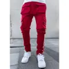 Men's Pants Cargo Men Spring Reflective Hip-Hop Multi-Pocket Plus Size Trousers Men's Sports Harm Casual Solid