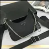 2022 schwarz Nylon Schulter Messenger Handtasche Tasche für Frauen Luxus Handtasche Hobo Designer Mit Mini Tasche Marke Weiblichen Umhängetasche