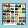 Band Rings Wholesale 50Pcs 6Mm 8Mm Agate Fashion Jewelry Mti Color Wedding Stone Ring For Man Women Drop Delivery Dhwdt