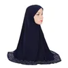 민족 의류 H001 성인 큰 크기의 무슬림 히잡 스카프 라인트 톤 이슬람 헤드 스카프 모자 Armia Headwrap Ramadan Gift에 당겨