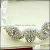 Wedding Hair Jewelry Bridal Kryształowe opaski na głowę koron Tiara zespół NEW05 860 Q2 DROP DOBRYWA HAILJEWELRY DHTNH