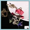 Pendant Necklaces Gothic Antique Necklace Everyday Jewelry Rose Flower Skl Enamel Crystals Drop Delivery Pendants Dhlup