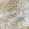 Party Decoration Bride Bridesmaid Pearl Hair Clips Bachelorette Hen Girls Weekend Wedding Engagement Bridal Shower Proposal Gift Dro Dhgqv