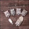 Part Favor Leopard Pu Leather Sanitizer Holder Keychain Bag 30 ml Travel Bottle Hand Soap Dispenser Tartan Print Gel Drop Delivery Dhxqe