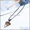 Pendant Necklaces Shi Vintage Handknitted Resin Mens Necklace Drop Delivery Jewelry Pendants Dhuxr