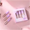 Lip Gloss Teayason Maquillage Liquide Rouge À Lèvres Ensembles 3 Couleurs Fard À Paupières Surligneur Blush Plumper Plum Hydratant 6 Styles Drop Delivery Dh7Jr