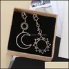 Charme exagéré mode soleil dieu lune asymétrique boucles d'oreilles déclaration fête porter bijoux livraison directe Dhtfs