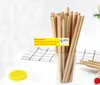 500pcs Doğal Bambu İçme Samanları Ekofri Dostu Sürdürülebilir Bambu Saman Parti Mutfak Bar için Yeniden Kullanılabilir İçecekler