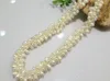 Choker Bridal Pearl Necklace Natural Real Twisted Multilayer Pearls Oregelbundna kvinnliga smycken Chokers