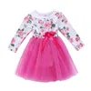 Fille robes infantile barboteuse combinaison bébé body né tulle robe en dentelle vêtements tenue filles vêtements floraux