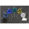 Pins broches mode mannen pakken plug -in lange broche handgemaakte boutonniere stick pin pin heren accessoires kleur butyl doek cor drop deliv dhsta