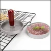 Meat gevogelte gereedschap aluminium legering ronde vorm hamburger press keuken gereedschap houten handgreep anti -aanbak hamburger maker hamburgers schimmel bijen otmey