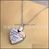 Colliers pendentifs Sier Heart Collier commémoratif en acier inoxydable pour maman papa animal de compagnie n'est plus à mes côtés dans les bijoux de crémation 816 Drop de Dhtbq