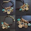 Braccialetti con ciondoli Bracciale Mano di Hamsa Perline a forma di cuore Psera turchi Blu Malocchio Consegna gioielli Dhend