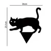 Decora￧￣o de festa Halloween Props Black Cat Silhouette Yard Sign Stakes Terror Supplies Terror Drop Delivery Home Garden Fe Dhjep