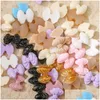 Décorations d'art d'ongle 50pcs été accessoires d'amélioration d'arc lisse porter 3D mtilayer mticolor résine couleur unie mignon cravate goutte deliv dhp9t