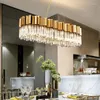 Lampadari Rettangolare Lampadario Di Cristallo Lusso Moderno Design Oro Led Illuminazione A Sospensione Per Interni Per Cucina Ad Isola Sala Da Pranzo Soggiorno