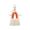 Ключевые кольца Плетение радужных ключей для женщин Boho Holder Holder Keyring Rame Bag Carm Car Ving Disterry Dister