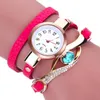 腕時計ファッション女性ダイヤモンドラップアラウンドレザーイドクォーツ手首の特別な時計気質良いギフトドロップ高品質A26