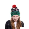 Julekorationer stickade led hatt beanie lyser upp belyser varm tr￤d sn￶gubbe barn adts ny￥r dekor f1028 drop leverans hem dhk5m