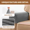 Housses de chaise 2 pièces housse d'accoudoir de canapé gris protecteur de canapé fauteuils de meubles universels