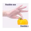 Disposable Gloves 50 Pairs Pvc Waterproof Clear For Household Cleaning Baking Oilproof Transparent Drop Delivery Home Garden Kitchen Dh3Oa