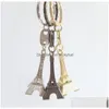 Anelli chiave retrò eiffel tower claychain timbrato paris france fashion dono creative sliver sliver anello bronzo all'ingrosso consegna ebreo ebreo dhvu0