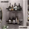 Étagères de salle de bain Ekomoi Punch Shelf Nodrill Coin Shees Douche Organisateur de cuisine Support de rangement Accessoires Set 211112 Drop de Dh5VE