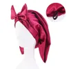 Bonnets Dames Long Surdimensionné Élastique Satin Cheveux Accessoires Cap Respirant Chapeau De Couchage Mode Confortable Soie Soin Bonnet Bonnet/Crâne