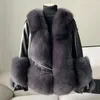 Women's Fur & Faux Haining 2023 Winter Fashion Young Real One Short Whole Leather Coat For Women