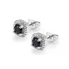 Stud Mens Hip Hop Kolczyki Biżuteria Wysokiej jakości moda okrągła złoto Sier Sier Black Diamond Earring dla mężczyzn 3425 Q2 Drop dostawa dhrys