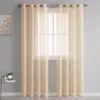 Cortina 1pc Modern Sheer Sheer Home Textile Window Window Tratamento Voile Tulle Elegante