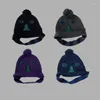 Bérets Vitality Girl Beanie Hat Harajuku Funny Knitted Women's Hats Autumn And Winter Korean Ear Protection Warm Pom-pom Men's Caps