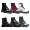 Martins Platform Ankle Boots for Men Women Unisex Style Nappa lederen veter klassieke kleurgrootte 35-48