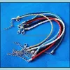 Charm Bracelets Fashion M 100Pc Lots Jewelry Mixed Type Alloy Antique Sier Diy Charms Pu Braided Leather Drop Delivery Dhrxi