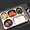 Plates Divided Plate Trayfood Steel Stainless Dinner Trays Portion Serving Control Kids Adults Compartment Lunch Eating Meal