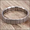 Chain Energy Magnetic Health Bracelet For Women Men Style Plated Sier Stainless Steel Bracelets Gifts Fashion Jewelry Wholesale Drop Dhtom
