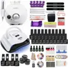 Nail Art Kits Set For 20 Kinds Polish Kit With 35000RPM Drill Machine Lamp Acrylic Tool