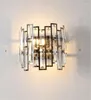 Lampes murales Nordic Creative Crystal Luxe Or Noir LED Applique pour salon salle de bain chambre escalier loft miroir éclairage